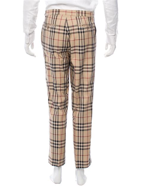 burberry cotton trousers mens|burberry nova check trousers men's.